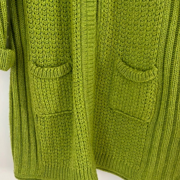 Vintage Sundance Green Lambswool Blend Snap Front Cardigan Coat - Picture 5 of 10